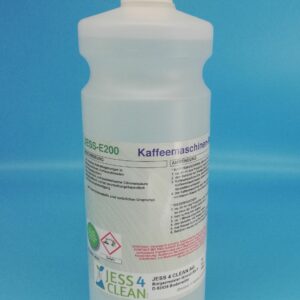 Der Kaffeemaschinen-Reiniger JESS-E200 in der 1 Liter Flasche ist ein wasserlöslicher Reiniger auf der Basis von rein natürlicher und hochwirksamer Citronensäure. Geeignet für den Einsatz an Kaffeemaschinen, Kaffeeautomaten und Wasserkochern. 100% der Inhaltsstoffe sind natürlichen Ursprungs.
