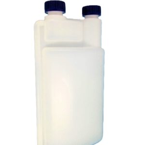 BCL Dosierflasche 1000 ml mit 60 ml Messkammer – Zweihals Mischflasche zur präzisen Dosierung von Reinigungsmittel- und Desinfektionskonzentraten im gewerblichen Einsatz