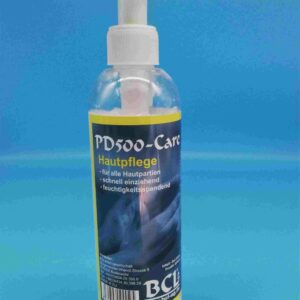 PD500-Care Hautpflegecreme für alle Hautpartien. In die Haut kräftig einmassieren.Pflegt die Haut durch fettende, feuchtigkeitsspendende, pflegende Substanzen.